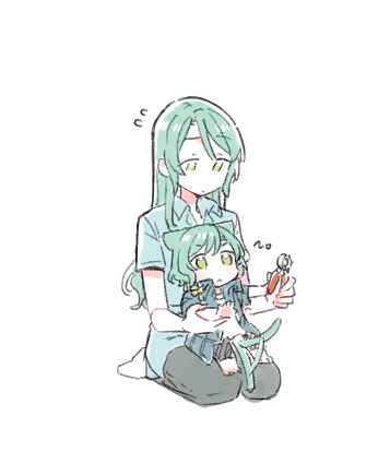 hikawa sayo and hikawa hina (bang dream!) drawn by bowwow_(hamju94)