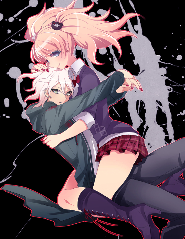 komaeda nagito and enoshima junko (danganronpa and 2 more) drawn by machi_(mctri)