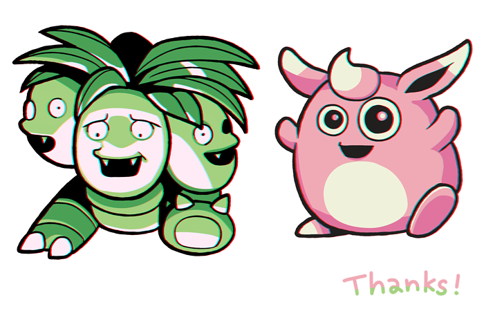wigglytuff and exeggutor (pokemon and 1 more) drawn by jaho
