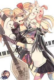 enoshima junko, monokuma, and mioda ibuki (danganronpa and 3 more) drawn by amarisu