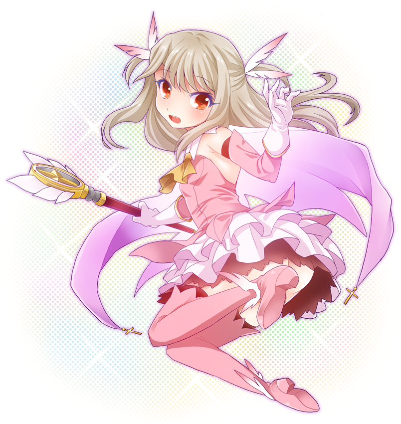 illyasviel von einzbern, prisma illya, and magical ruby (fate and 1 more) drawn by ratryu