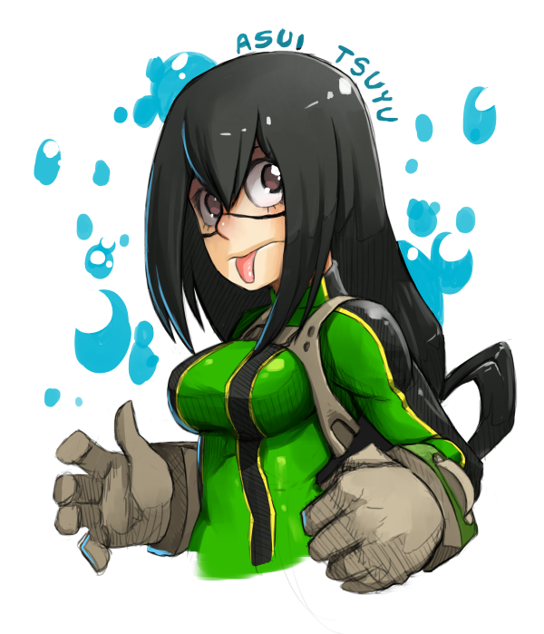 asui tsuyu (boku no hero academia) drawn by bankage