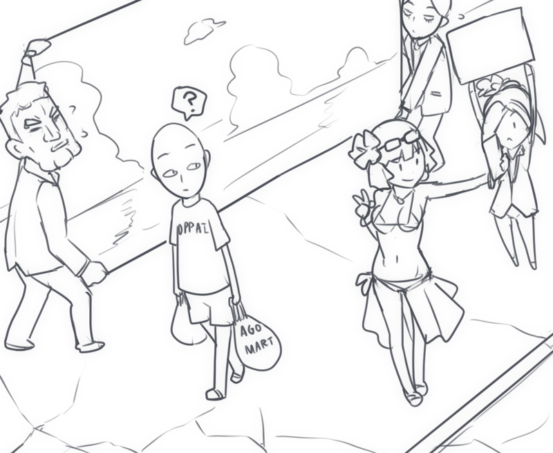 fubuki, saitama, sansetsukon no lily, yamazaru, and matsuge (one-punch man) drawn by ban!_(bansankan)