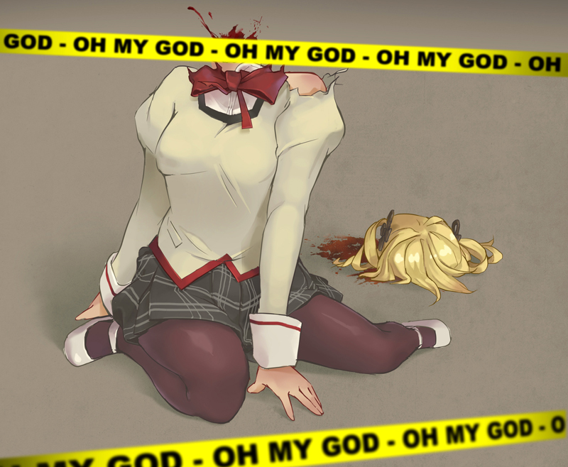 tomoe mami (mahou shoujo madoka magica) drawn by hong_(luckeydog)