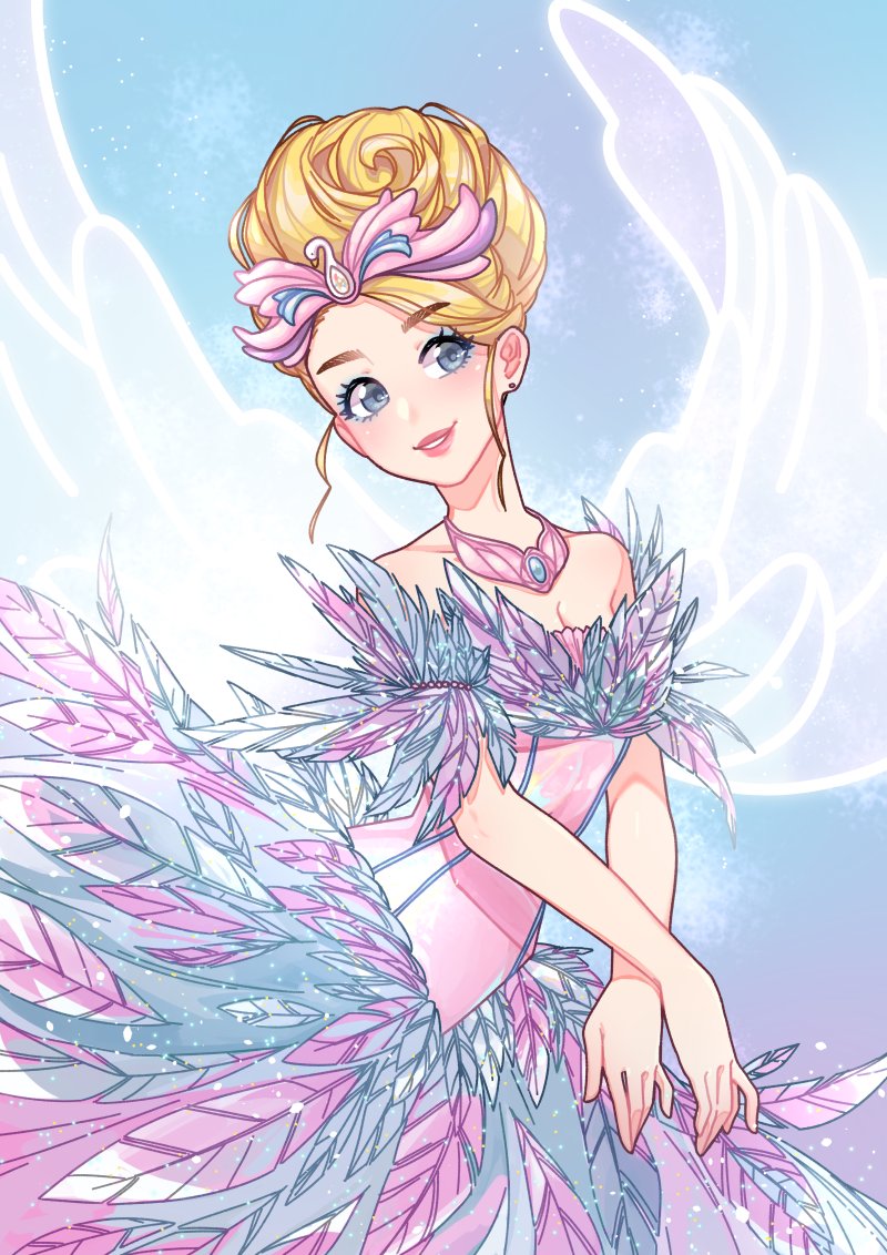 barbie and odette (barbie and 2 more) drawn by adan_nanainonai