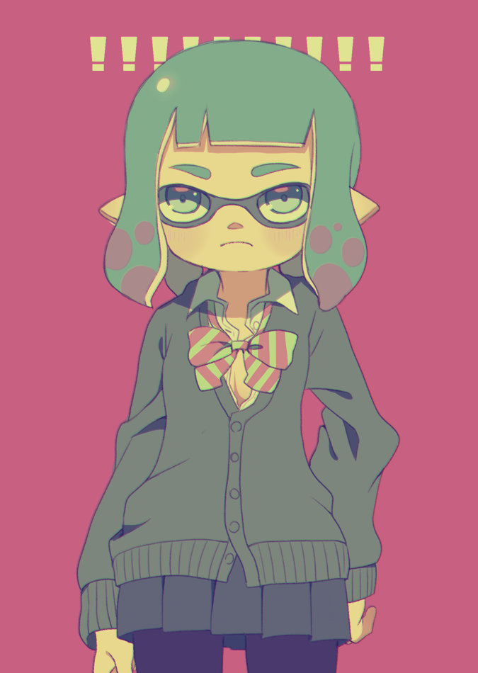 inkling player character and inkling girl (splatoon) drawn by great_kichi