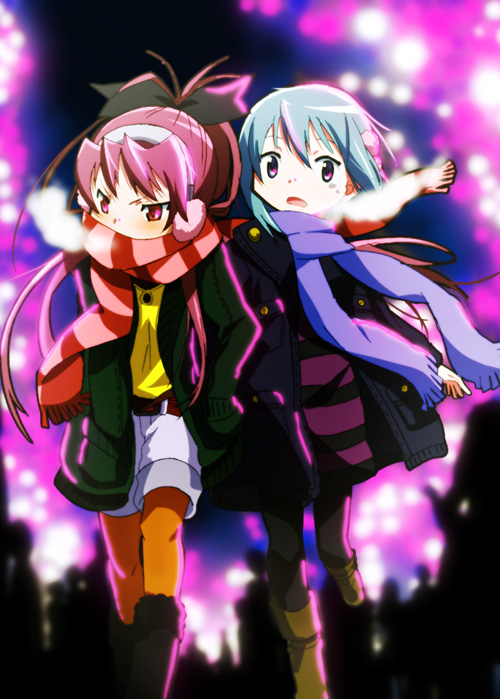 miki sayaka and sakura kyoko (mahou shoujo madoka magica) drawn by fumiko_(mesushi)