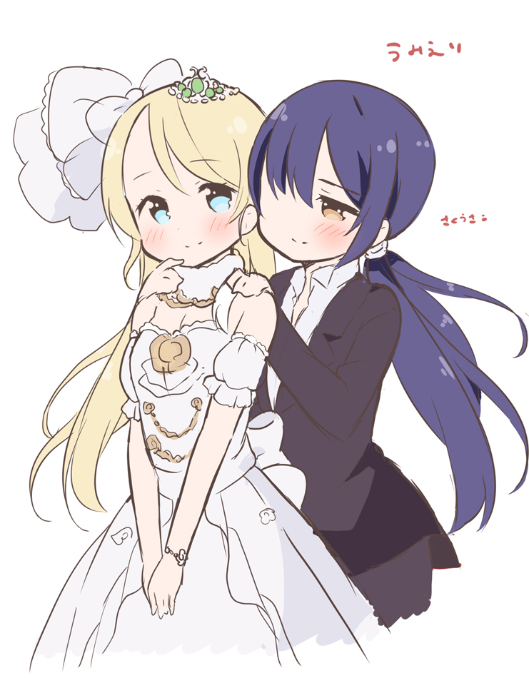 sonoda umi and ayase eli (love live! and 2 more) drawn by saku_usako_(rabbit)
