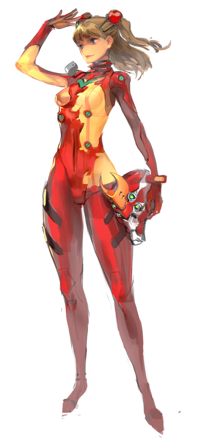 souryuu asuka langley and eva 02 (neon genesis evangelion and 2 more)