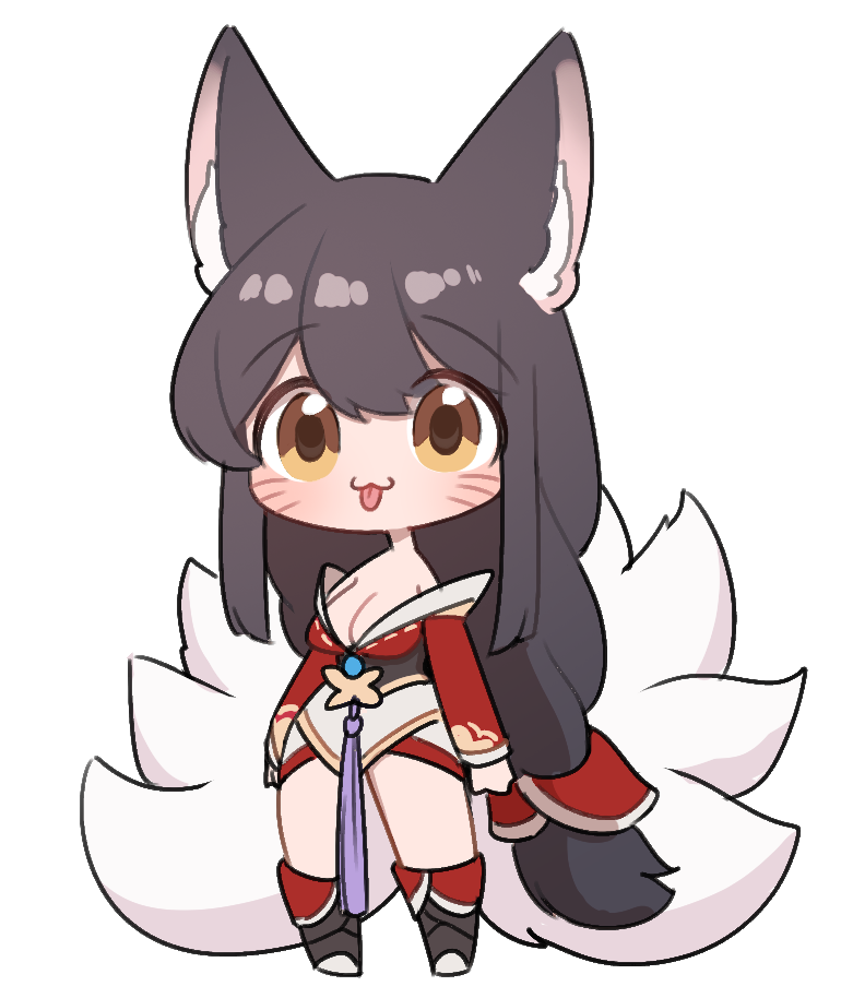 ahri (league of legends) drawn by yabby