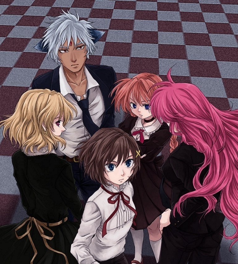 yagami hayate, vita, signum, shamal, and zafira (lyrical nanoha and 3 more) drawn by mishima_ssuru