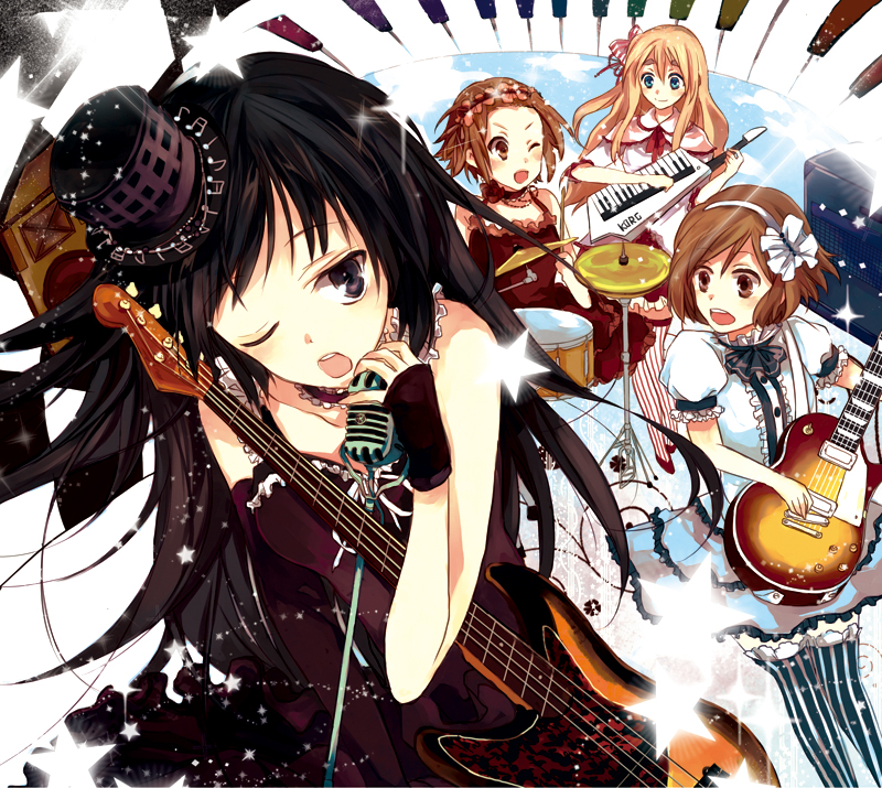akiyama mio, hirasawa yui, tainaka ritsu, and kotobuki tsumugi (k-on!) drawn by ham_(eikasiahhh)