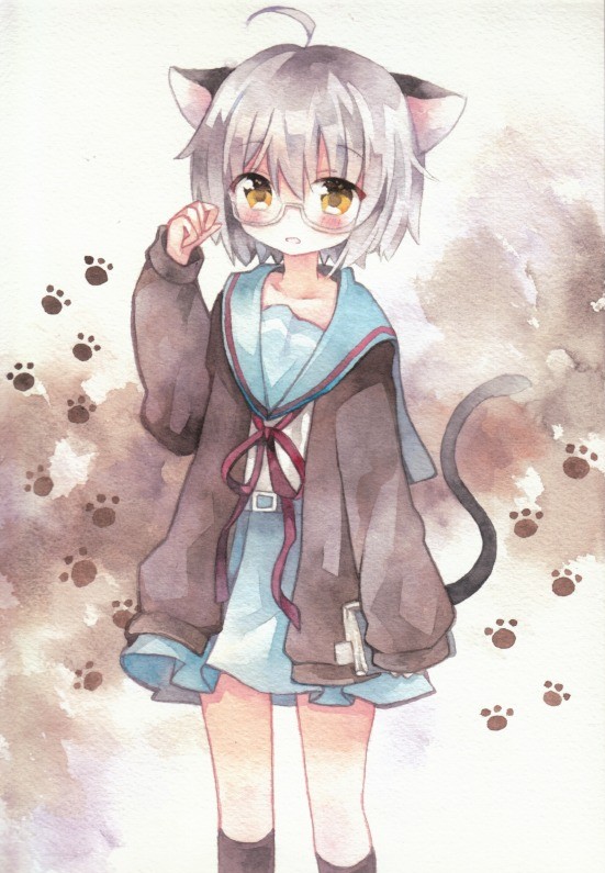 nagato yuki (suzumiya haruhi no yuuutsu and 2 more) drawn by moyo_(k1rakira)