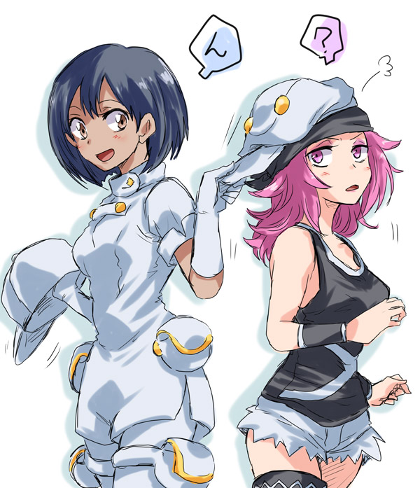 aether foundation employee, team skull grunt, and punk girl (pokemon and 1 more) drawn by unya