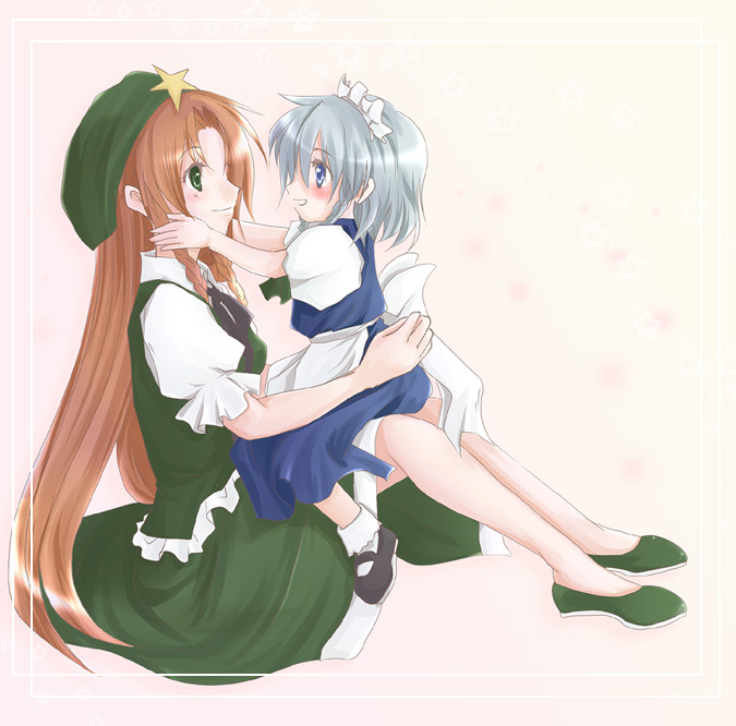 izayoi sakuya and hong meiling (touhou) drawn by saya_(chocolate_capsule)