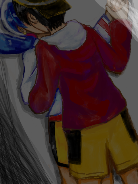 ethan and kris (pokemon and 1 more) drawn by mani-