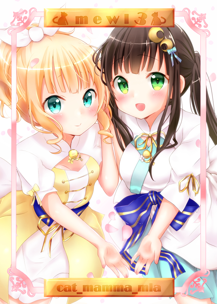 kirima syaro and ujimatsu chiya (gochuumon wa usagi desu ka?) drawn by mamoru_usagi