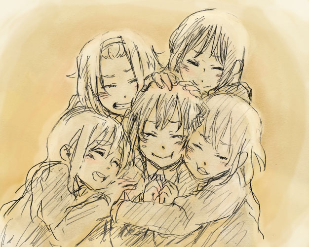 akiyama mio, nakano azusa, hirasawa yui, tainaka ritsu, and kotobuki tsumugi (k-on!) drawn by datarou