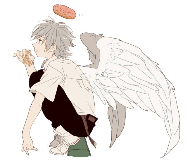 nagisa kaworu (neon genesis evangelion) drawn by 0930erina