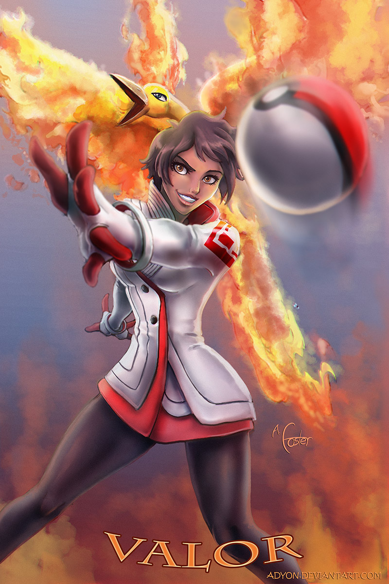 moltres and candela (pokemon and 1 more) drawn by adyon