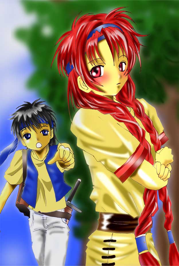 tengaar and hix (gensou suikoden and 1 more) drawn by kuroneko_koubou