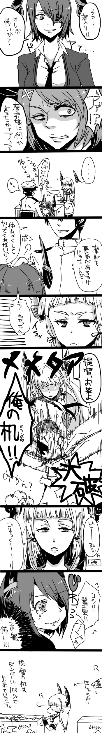 admiral, tenryuu, murakumo, and maya (kantai collection) drawn by amano_sin