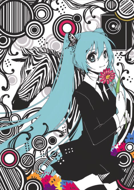 hatsune miku (vocaloid and 1 more) drawn by miki_(986197)