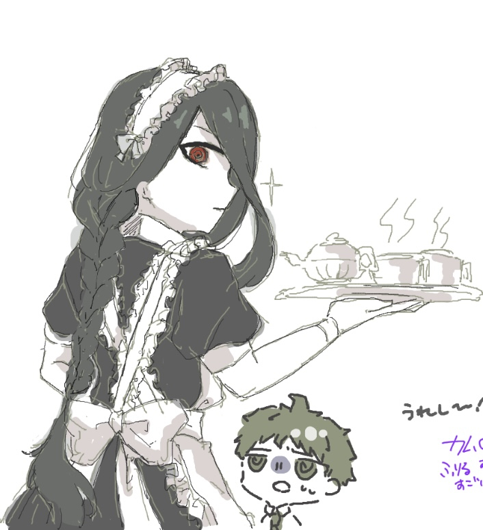 hinata hajime and kamukura izuru (danganronpa and 1 more) drawn by haruyu_tugu