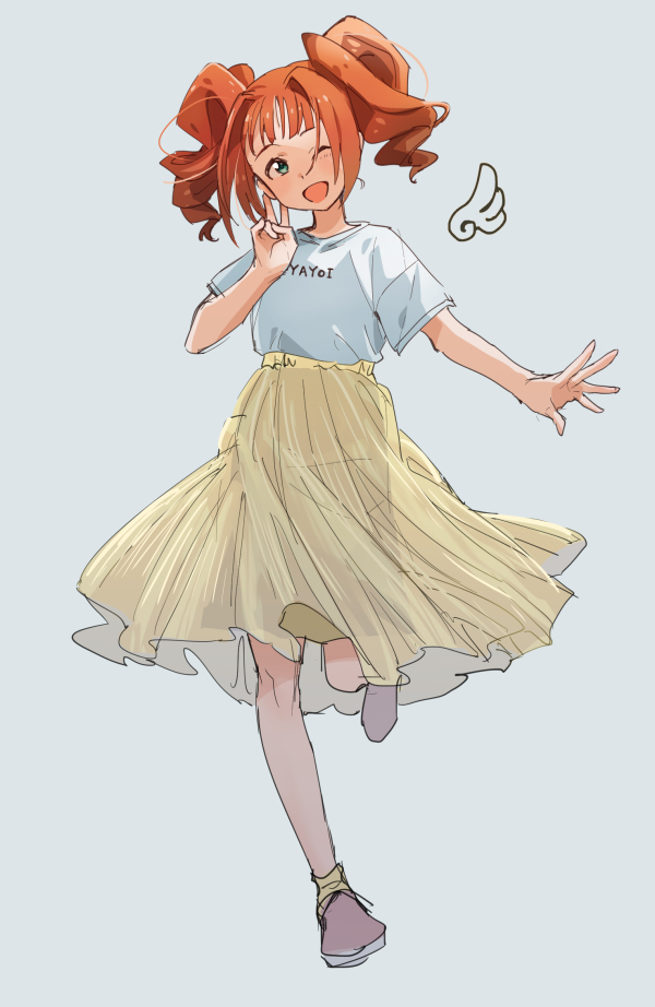 takatsuki yayoi (idolmaster and 2 more) drawn by shirop_imas