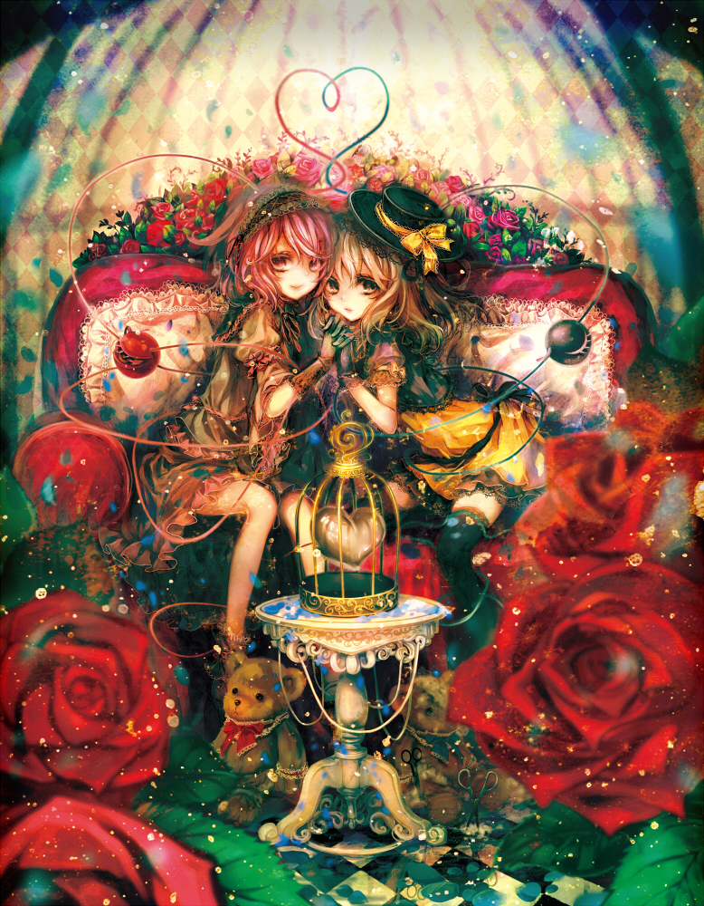komeiji koishi and komeiji satori (touhou and 1 more) drawn by navio