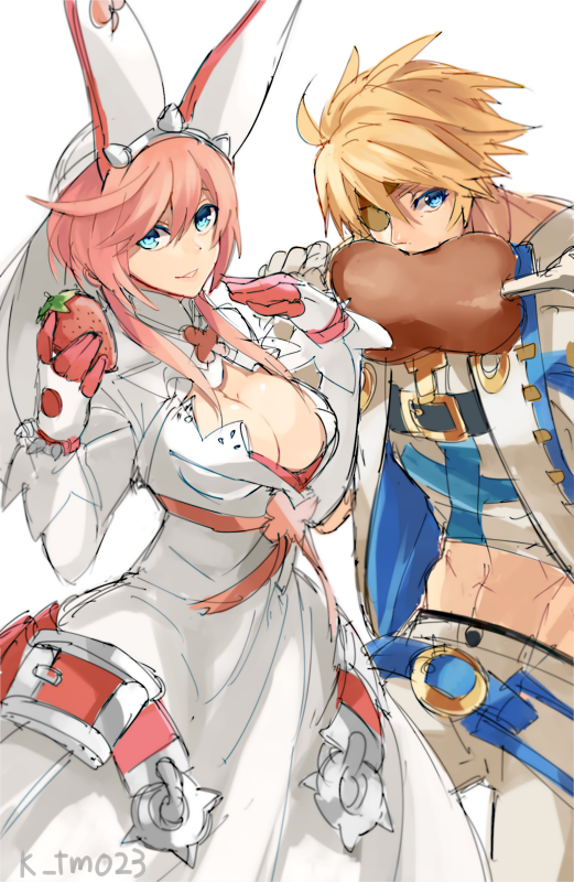 elphelt valentine and sin kiske (guilty gear and 1 more) drawn by tomo_(tomorag7)