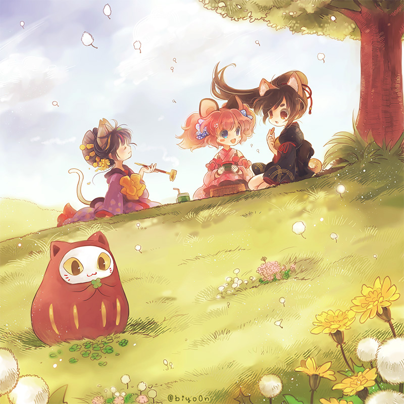 darudayu, a, and un (show by rock!!) drawn by biyon