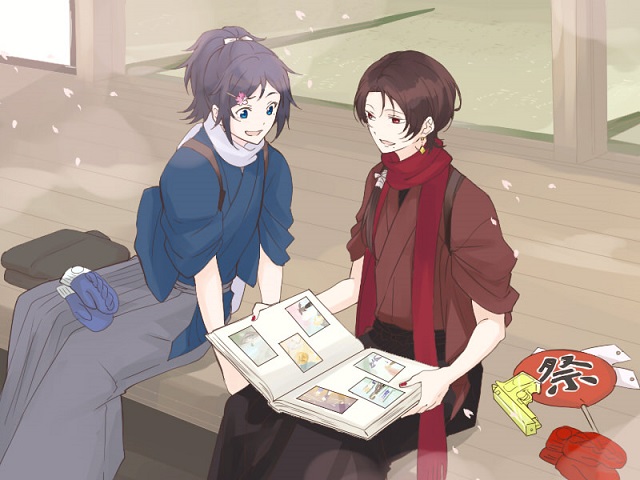kashuu kiyomitsu and yamato-no-kami yasusada (touken ranbu and 1 more) drawn by yamazaki_mitsuko