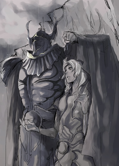 paladin, cecil harvey, and golbez (final fantasy and 2 more) drawn by momochi_(orrizonte)