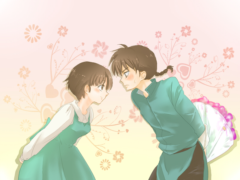 tendou akane and saotome ranma (ranma 1/2) drawn by shichi_(fumitukiliu2)