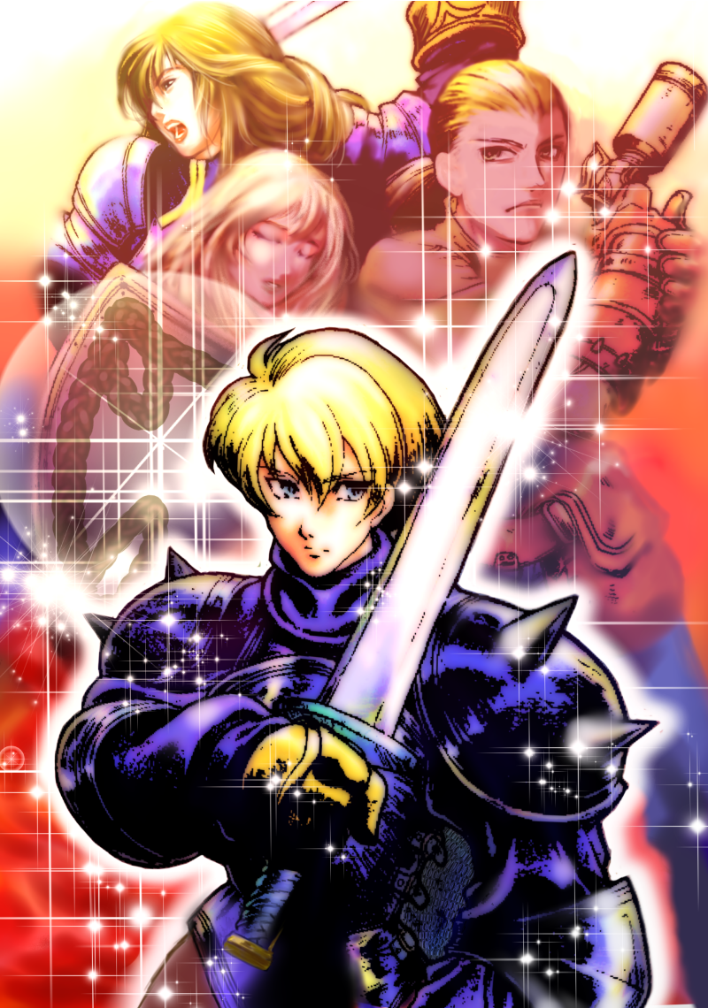 agrias oaks, ramza beoulve, ovelia atkascha, and mustadio bunansa (final fantasy and 1 more) drawn by shinonome_hizuru