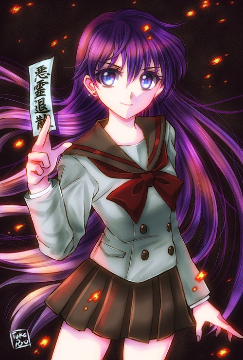 hino rei (bishoujo senshi sailor moon) drawn by tuka_ryo