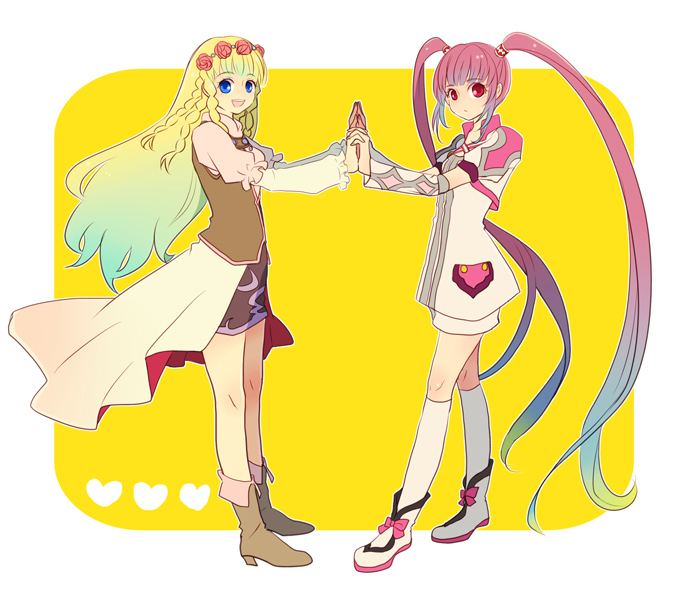 sophie and shirley fennes (tales of and 2 more) drawn by mayo.