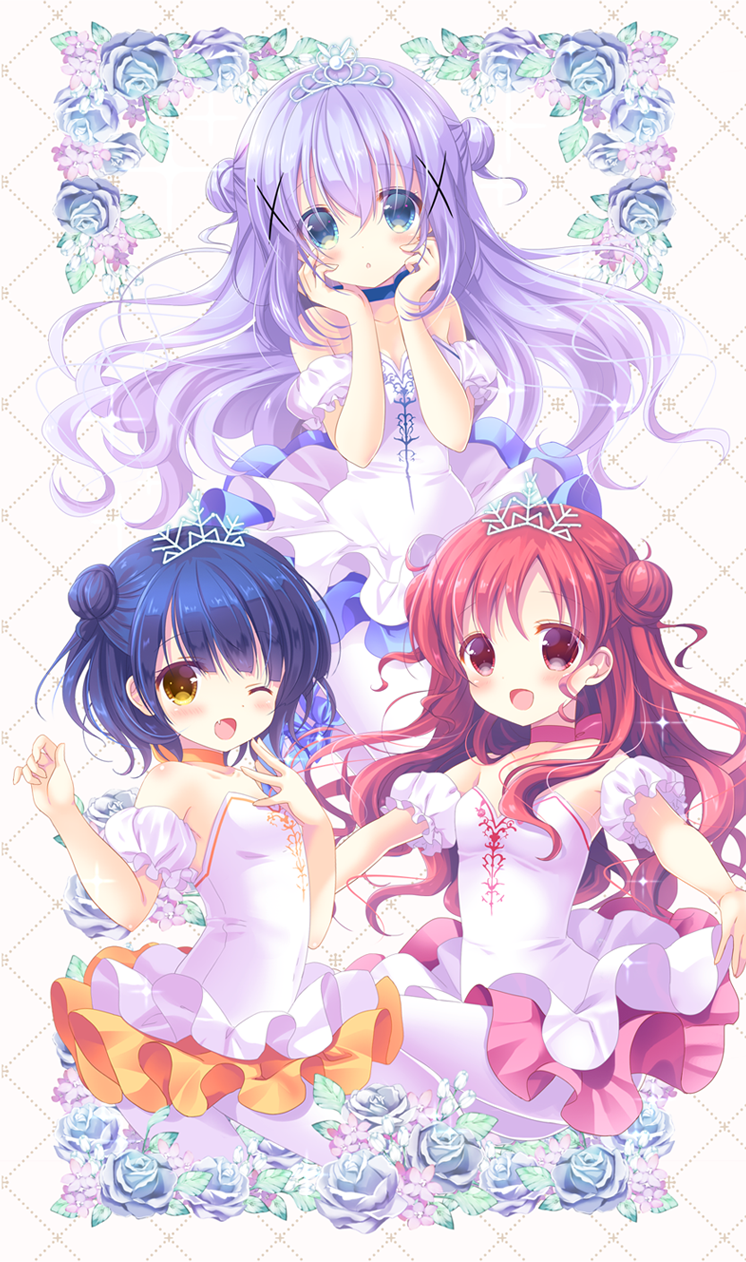 kafuu chino, jouga maya, and natsu megumi (gochuumon wa usagi desu ka?) drawn by aono_ribbon