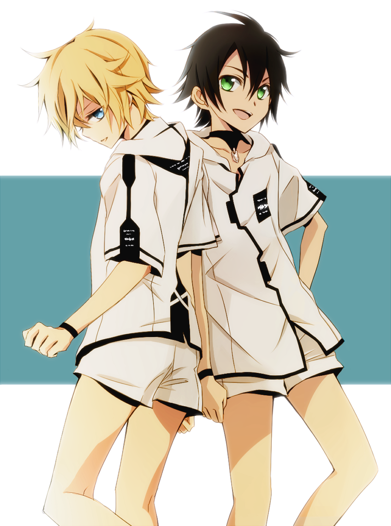 hyakuya yuuichirou and hyakuya mikaela (owari no seraph) drawn by tsukimori_usako