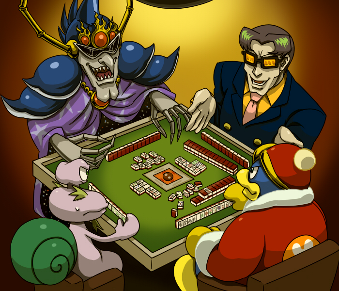 king dedede, nightmare, escargon, and customer service (kirby and 1 more) drawn by ichiban_shibori