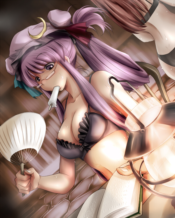 patchouli knowledge and koakuma (touhou) drawn by ao_usagi