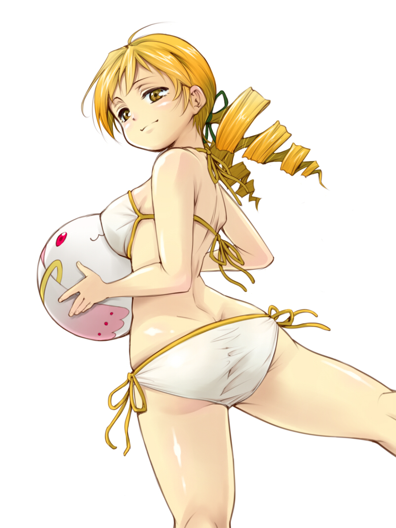 tomoe mami and kyubey (mahou shoujo madoka magica) drawn by youkann00
