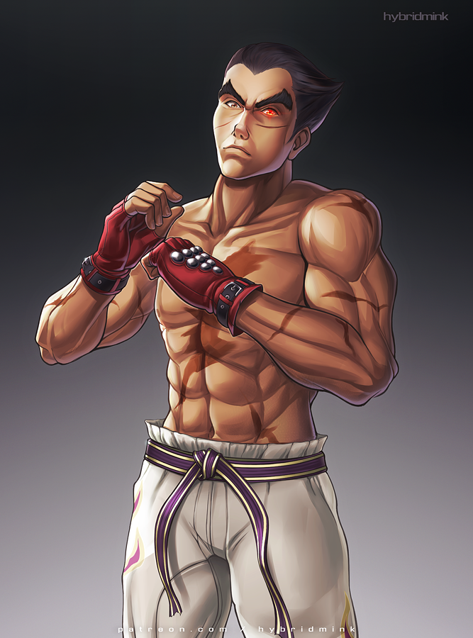 mishima kazuya (super smash bros. and 1 more) drawn by hybridmink