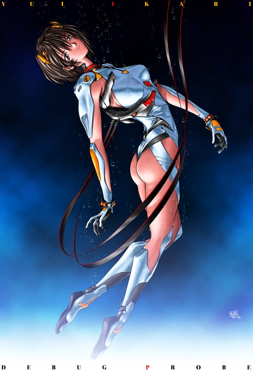 ikari yui (neon genesis evangelion) drawn by satoshi_igarashi
