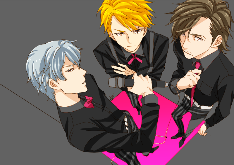 maita rui, yamashita jiro, and hazama michio (idolmaster and 1 more) drawn by byon