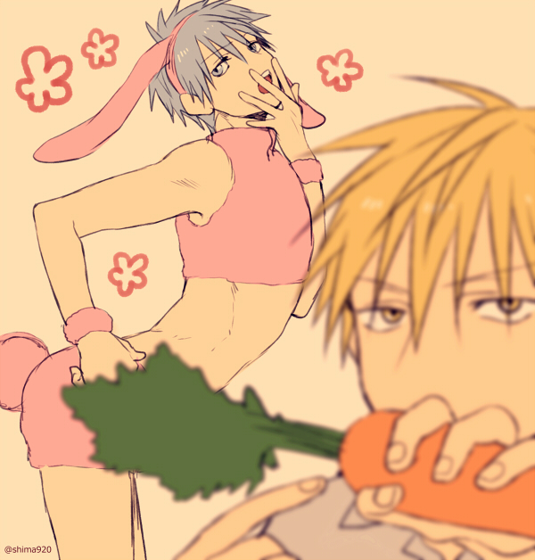 kuroko tetsuya and kise ryouta (kuroko no basuke) drawn by mashima_shima