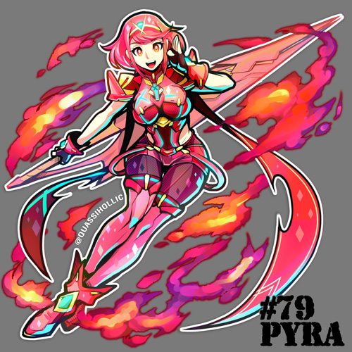 pyra (xenoblade chronicles and 2 more) drawn by quas-quas