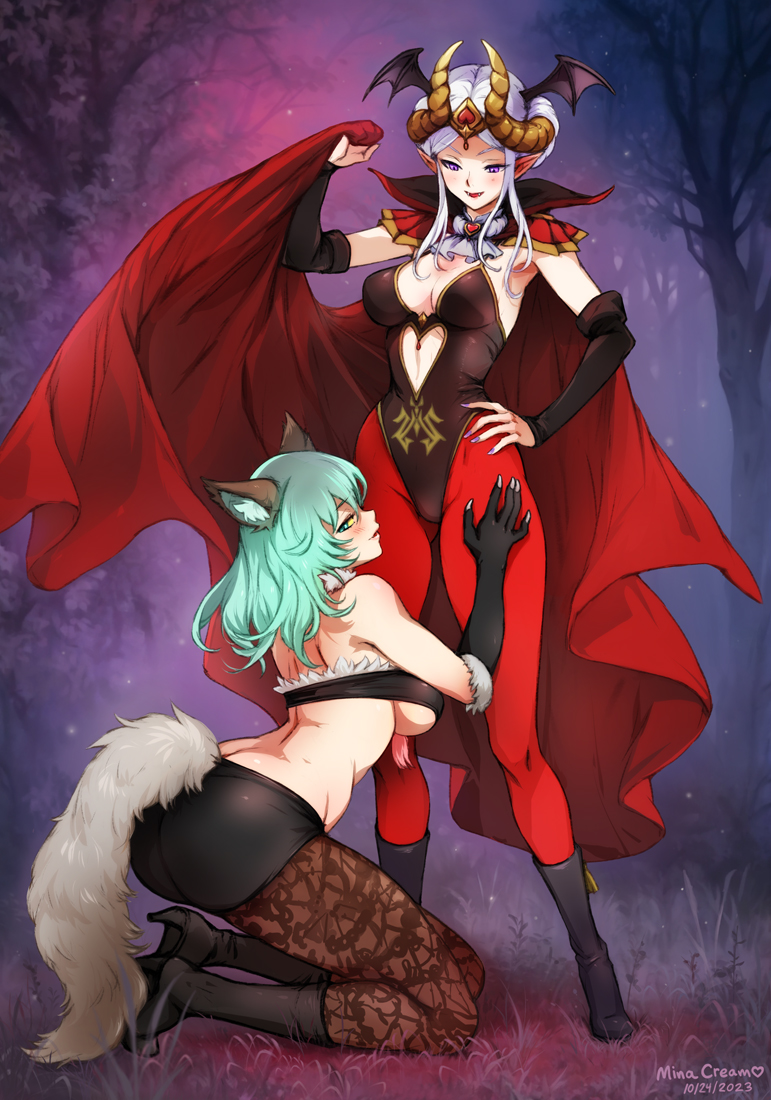 edelgard von hresvelg and female byleth (fire emblem and 1 more) drawn by mina_cream