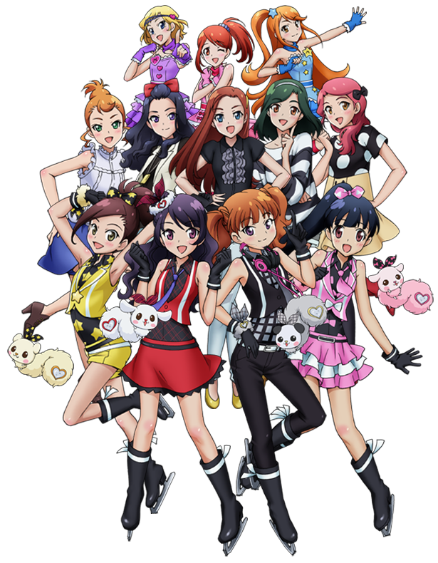 harune aira, amamiya rizumu, takamine mion, ageha mia, miyama reina, and 11 more (pretty series and 3 more) drawn by cha_sang-hoon and saitou_rie